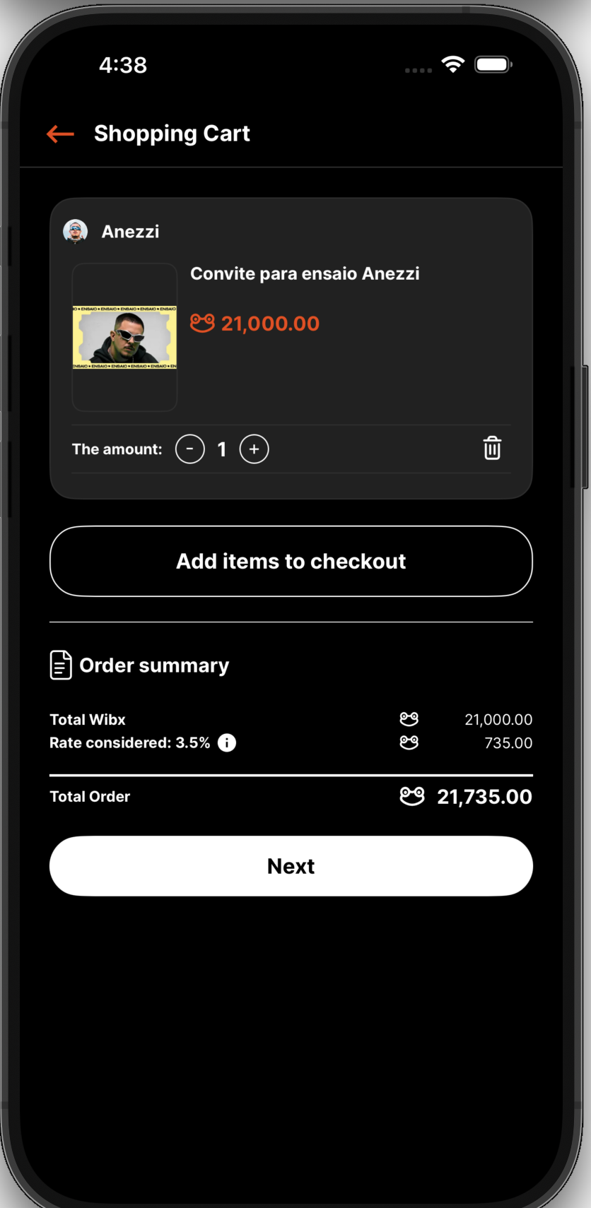 Cart overview